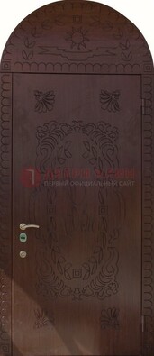 Железная арочная дверь с рисунком ДА-1 для аптеки в Саранске