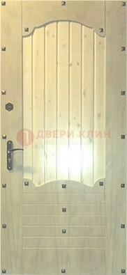 Белая железная дверь с евровагонкой ДЕ-9 в Саранске