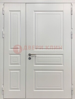 Полуторная светлая металлическая дверь с МДФ ДМ-336 в Саранске