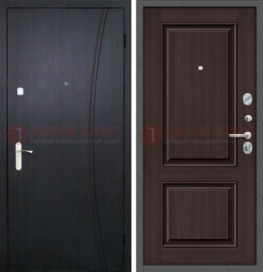Темная стальная дверь с МДФ панелями ДМ-362 в Саранске