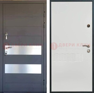 Металлическая дверь МДФ темная и светлая ДМ-420 в Саранске