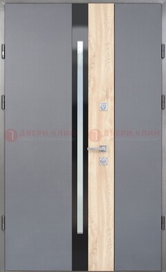 Полуторная металлическая дверь с МДФ ДМ-503 в Саранске