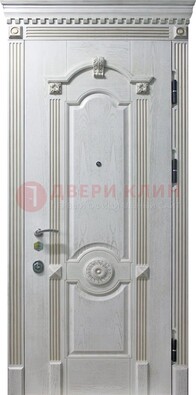 Белая дверь с МДФ ДМ-525 в Саранске