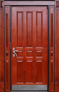 Красная входная дверь для улицы с МДФ ДМ-532 в Саранске
