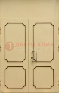 Светлая двухстворчатая дверь для загородного дома с МДФ ДМ-534 в Саранске