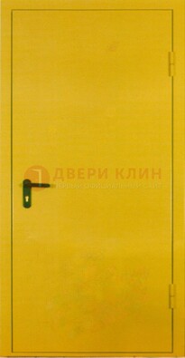Желтая железная дверь с нитроэмалью ДН-5 в Саранске