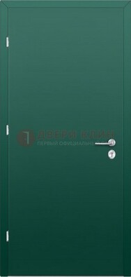Зеленая стальная дверь с нитроэмалью ДН-6 в Саранске