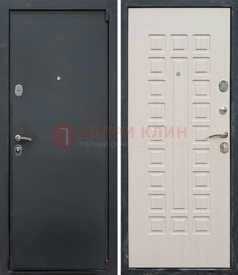 Черная металлическая дверь с порошковым покрытием ДП-101 в Саранске