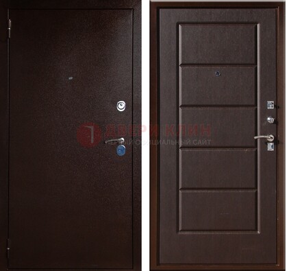 Темная входная дверь с порошковым окрасом ДП-113 в Саранске