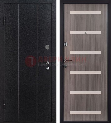 Черная стальная дверь с порошковым окрасом ДП-199 в Саранске