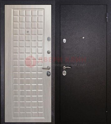 Черная входная дверь с порошковым покрытием ДП-206 в Саранске