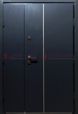 Темная металлическая дверь с порошковым покрытием ДП-220 в Саранске