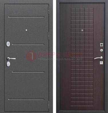Металлическая дверь с порошковым покрытием и МДФ Махагон ДП-254 в Саранске