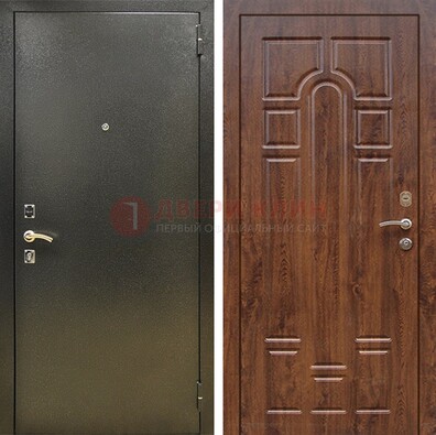 Металлическая дверь Темное серебро с порошковым покрытием и МДФ ДП-271 в Саранске