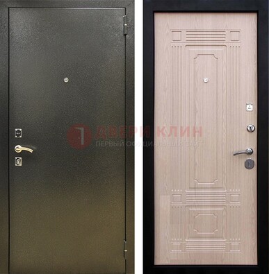 Входная темно-серая дверь с порошковым напылением и МДФ ДП-273 в Саранске