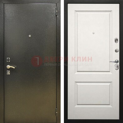 Металлическая темная дверь с порошковым напылением и классической МДФ ДП-298 в Саранске