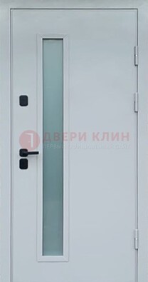 Светлая железная дверь с порошковым напылением ДП-303 в Саранске