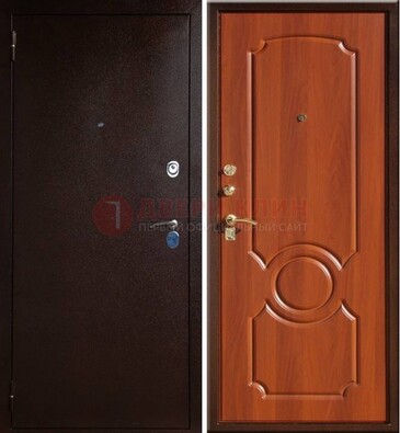 Темная железная дверь с порошковым напылением ДП-46 в Саранске