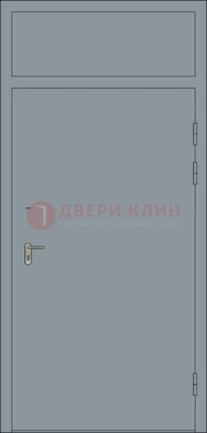 Серая техническая дверь ДПП-16 в Саранске