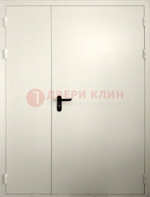 Белая противопожарная двупольная дверь ДПМ-02/60 в Омске