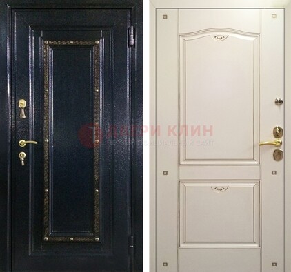 Парадная дверь с золотистым декором ДПР-3 в квартиру в Саранске