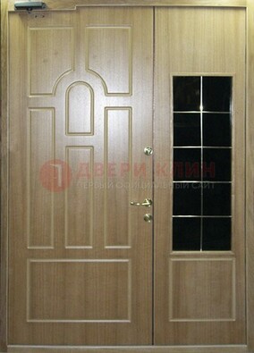 Входная дверь Дверь со вставками из черного стекла ДПР-42 в Саранске