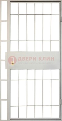 Железная решетчатая дверь в белом цвете ДР-19 в Саранске