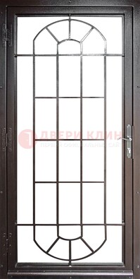 Темная металлическая решетчатая дверь ДР-22 в Саранске