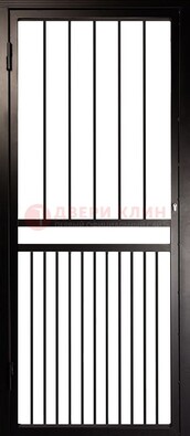 Коричневая одностворчатая железная решетчатая дверь ДР-24 в Саранске
