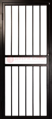 Темная стальная решетчатая дверь для дома ДР-45 в Саранске