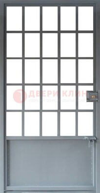 Металлическая решетчатая дверь в сером цвете ДР-7 в Саранске