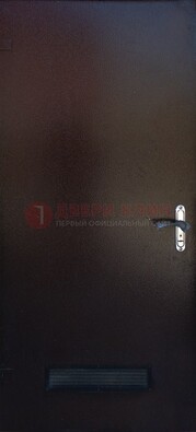 Черная железная техническая дверь ДТ-17 в Саранске