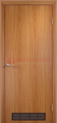 Светлая техническая дверь с вентиляционной решеткой ДТ-1 в Саранске