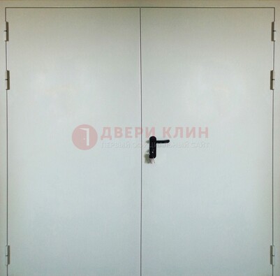 Белая металлическая противопожарная дверь ДТ-8 в Саранске