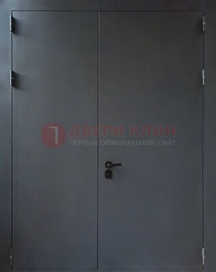 Черная распашная тамбурная дверь Порошок ДТМ-46 в Саранске