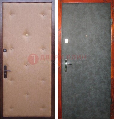 Светлая металлическая дверь с винилискожей ДВ-5 в Саранске