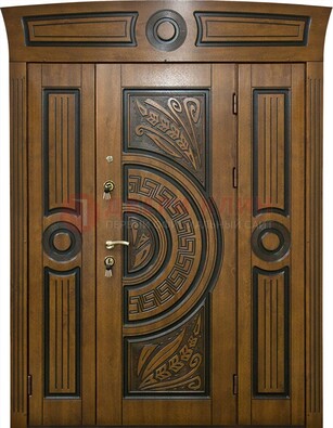 Парадная входная дверь с виноритом и узором ДВТ-194 в Саранске