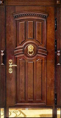 Входная дверь с виноритом в коричневом цвете ДВТ-236 в Саранске