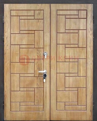 Светло-коричневая стальная дверь с виноритом ДВТ-245 в Саранске