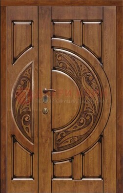 Коричневая входная дверь с виноритом ДВТ-5 в Саранске