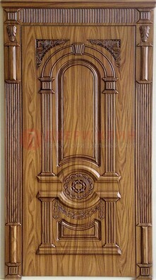 Коричневая металлическая дверь с виноритом ДВТ-61 в Саранске