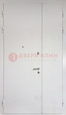 Современная полуторная стальная дверь с МДФ панелью ПЛ-25 в Саранске